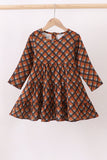 Premium brown plaid muslin dress - Aaria Tees Aaria Tees