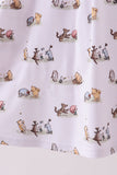 Premium blue character print bamboo dress - Aaria Tees Aaria Tees