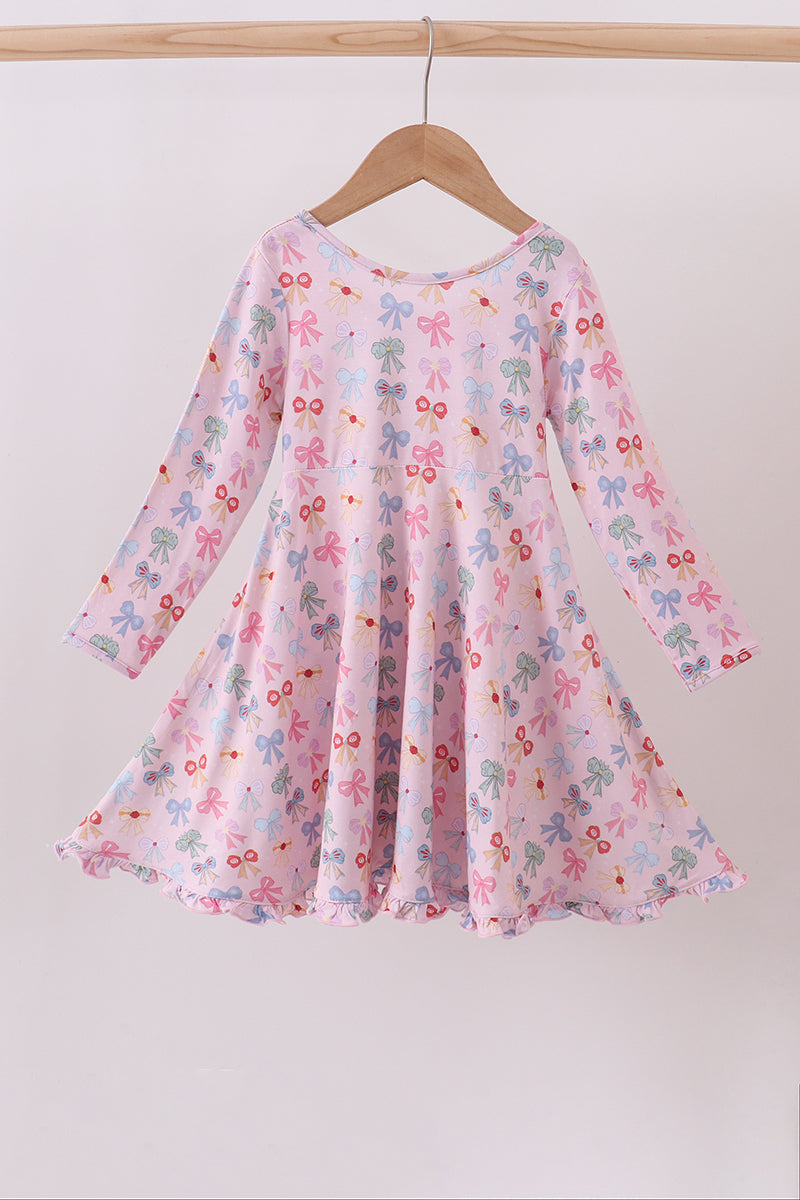 Premium whimsical bows bamboo dress - Aaria Tees Aaria Tees