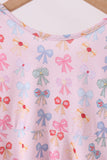 Premium whimsical bows bamboo dress - Aaria Tees Aaria Tees