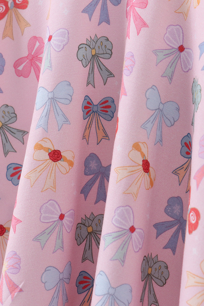 Premium whimsical bows bamboo dress - Aaria Tees Aaria Tees