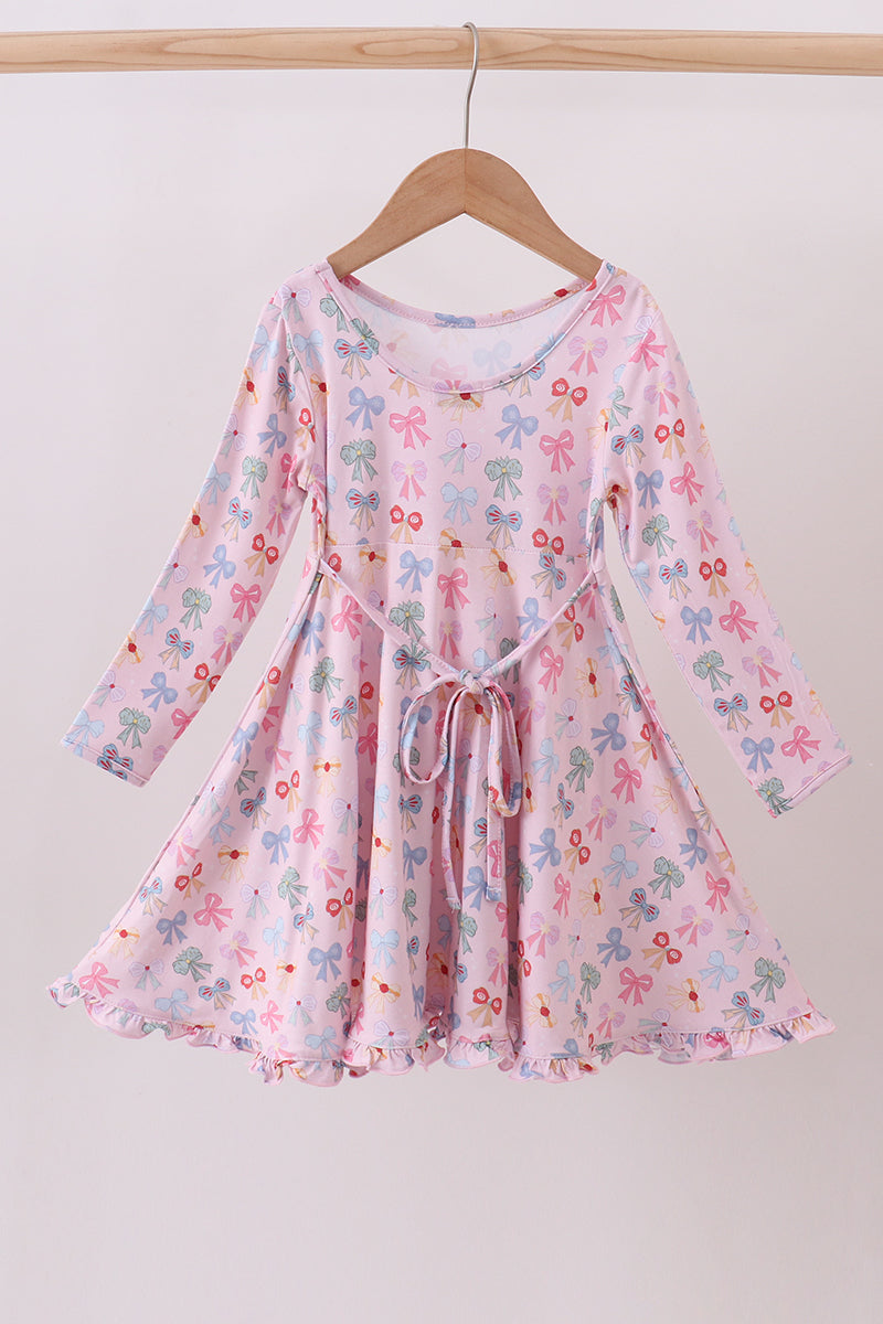 Premium whimsical bows bamboo dress - Aaria Tees Aaria Tees