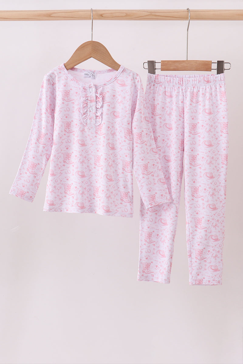 Premium pink boots bamboo pants set - Aaria Tees Aaria Tees