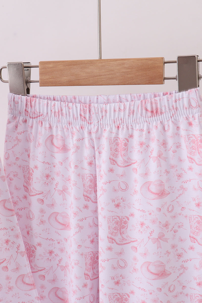 Premium pink boots bamboo pants set - Aaria Tees Aaria Tees