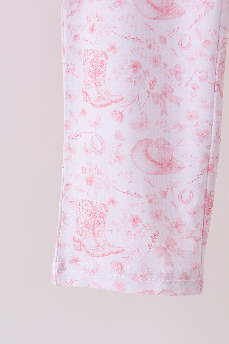 Premium pink boots bamboo pants set - Aaria Tees Aaria Tees