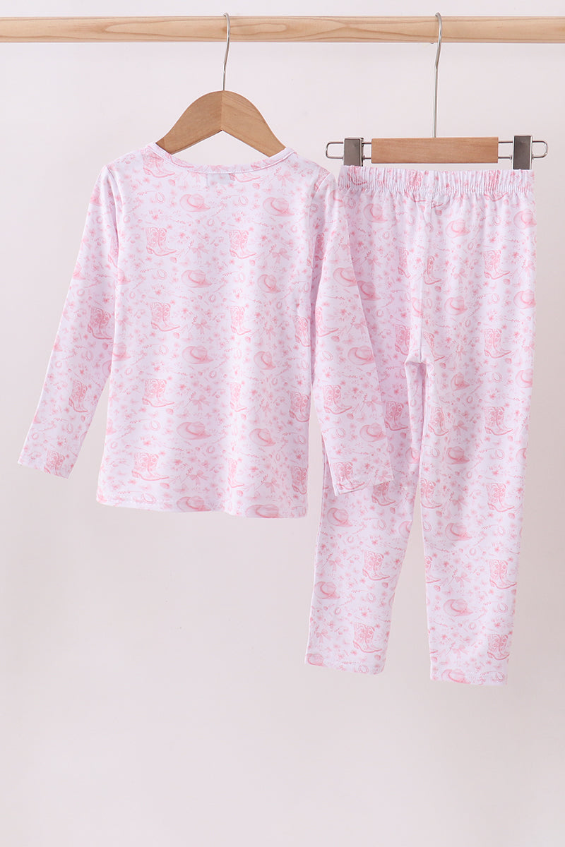 Premium pink boots bamboo pants set - Aaria Tees Aaria Tees