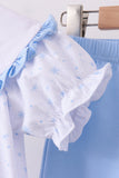 Premium blue snow bow pants set Aaria Tees