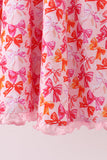 Premium berry blossom bows ruffle bamboo dress - Aaria Tees Aaria Tees