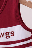 Premium Maroon Go Dawgs Mississippi embroidery ruffle dress - Aaria Tees Aaria Tees