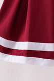Premium Maroon Go Dawgs Mississippi embroidery ruffle dress - Aaria Tees Aaria Tees