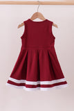 Premium Maroon Go Dawgs Mississippi embroidery ruffle dress - Aaria Tees Aaria Tees