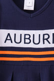 Premium Navy Auburn embroidery ruffle dress - Aaria Tees Aaria Tees