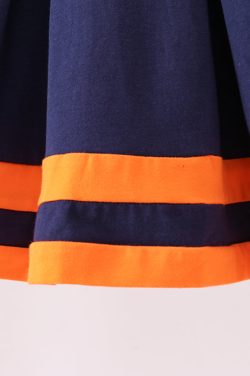 Premium Navy Auburn embroidery ruffle dress - Aaria Tees Aaria Tees