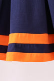 Premium Navy Auburn embroidery ruffle dress - Aaria Tees Aaria Tees