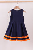 Premium Navy Auburn embroidery ruffle dress - Aaria Tees Aaria Tees