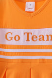 Premium Orange Tennessee Go Team embroidery ruffle dress - Aaria Tees Aaria Tees
