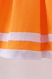 Premium Orange Tennessee Go Team embroidery ruffle dress - Aaria Tees Aaria Tees