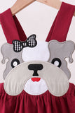 Premium Maroon Georgia bulldog applique dress Aaria Tees