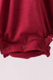 Premium Maroon Georgia bulldog bow embroidery bubble - Aaria Tees Aaria Tees