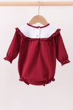 Premium Maroon Georgia bulldog bow embroidery bubble - Aaria Tees Aaria Tees