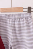 Premium Maroon Georgia bulldog bow embroidery ruffle pants set - Aaria Tees Aaria Tees