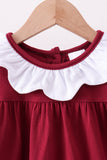 Premium Maroon Georgia bulldog applique dress - Aaria Tees Aaria Tees