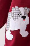 Premium Maroon Georgia bulldog applique dress - Aaria Tees Aaria Tees