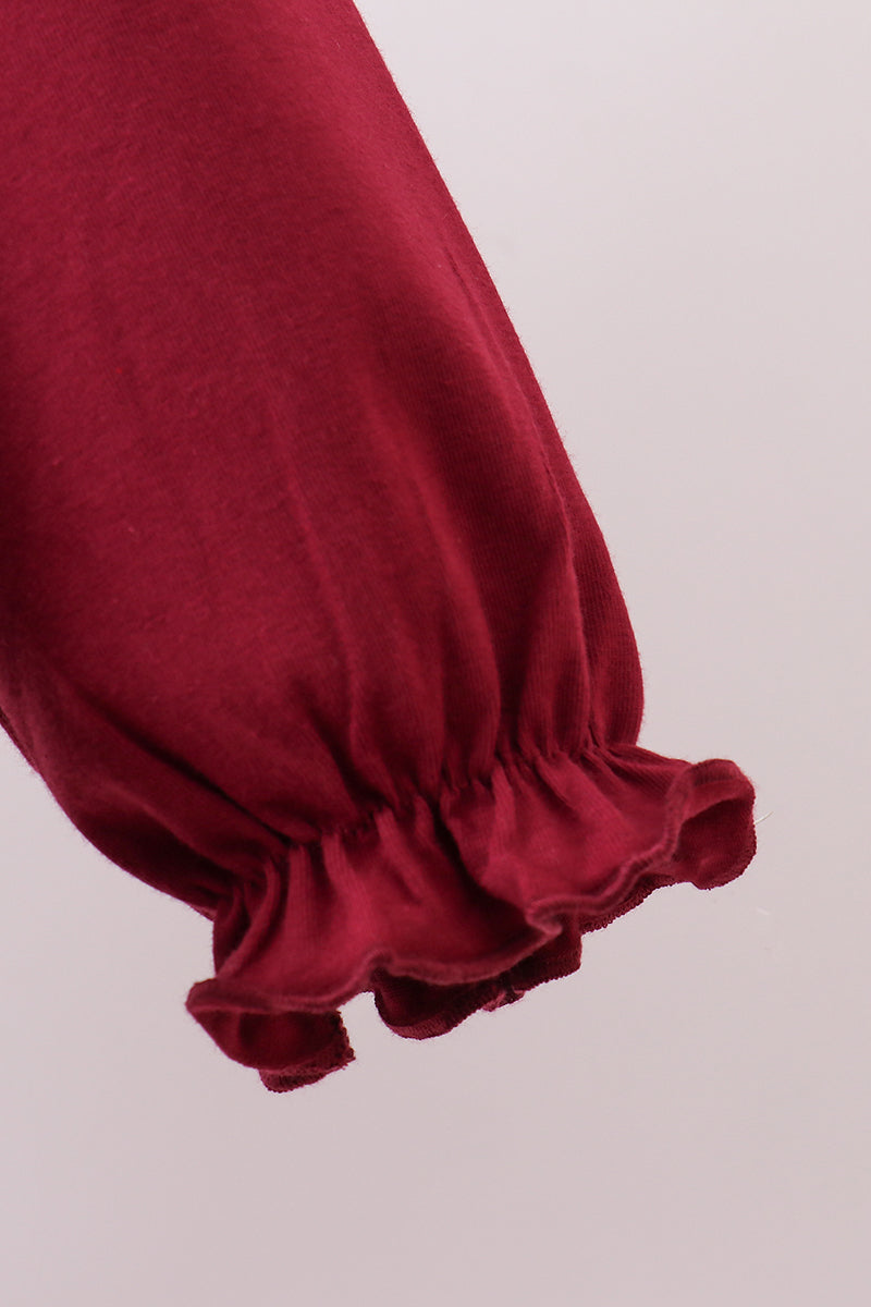 Premium Maroon Georgia bulldog applique dress - Aaria Tees Aaria Tees