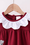 Premium Maroon Georgia bulldog applique bloomer set - Aaria Tees Aaria Tees