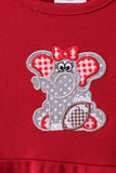 Premium Red Alabama elephant applique dress Aaria Tees