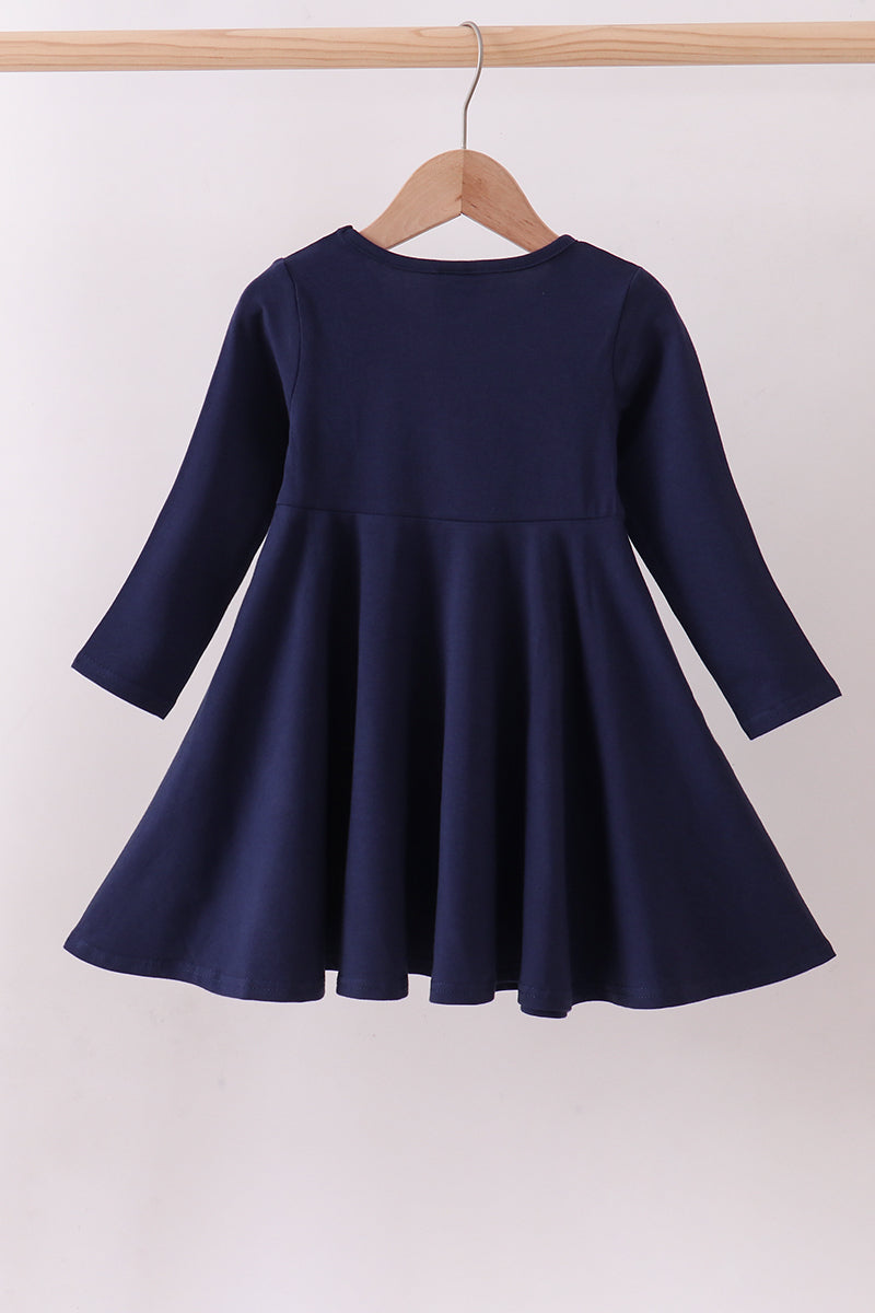 Premium Navy Clemson tiger applique dress - Aaria Tees Aaria Tees
