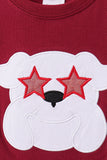 Premium Maroon Georgia bulldog applique top - Aaria Tees Aaria Tees