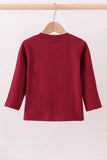 Premium Maroon Georgia bulldog applique top - Aaria Tees Aaria Tees