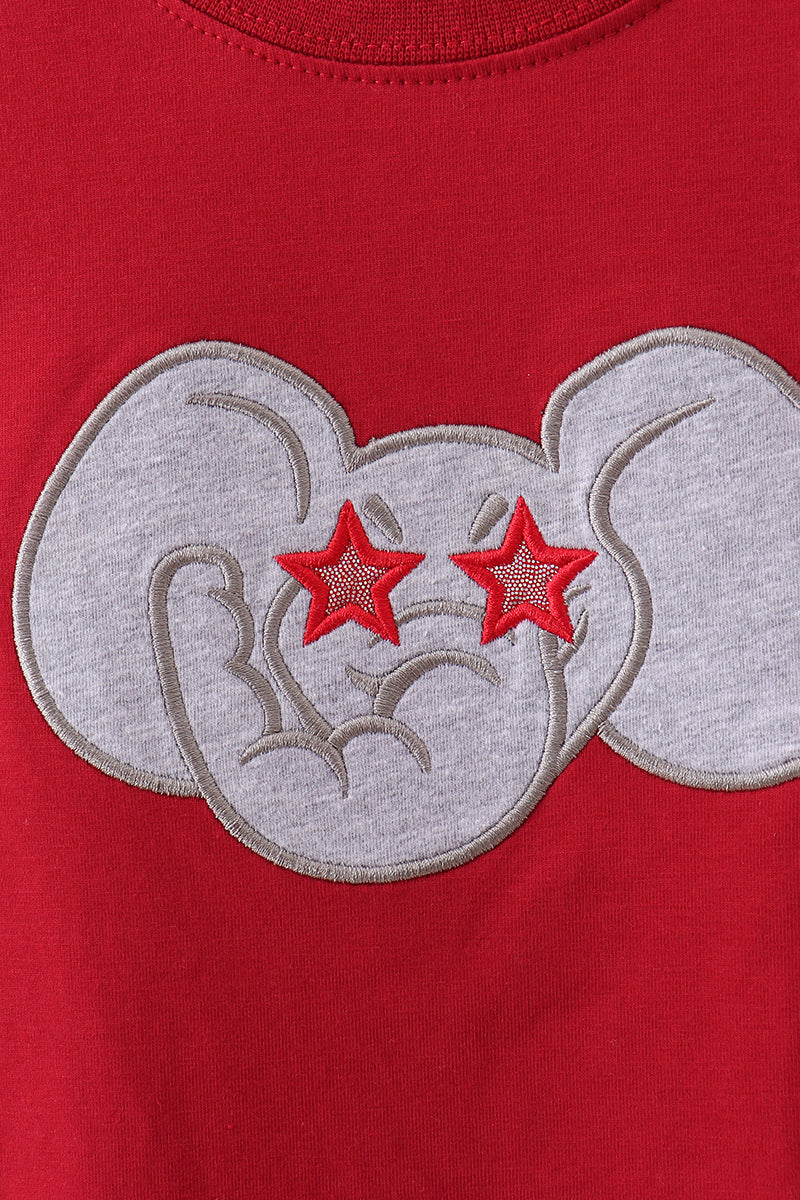Premium Maroon Alabama elephant applique top - Aaria Tees Aaria Tees