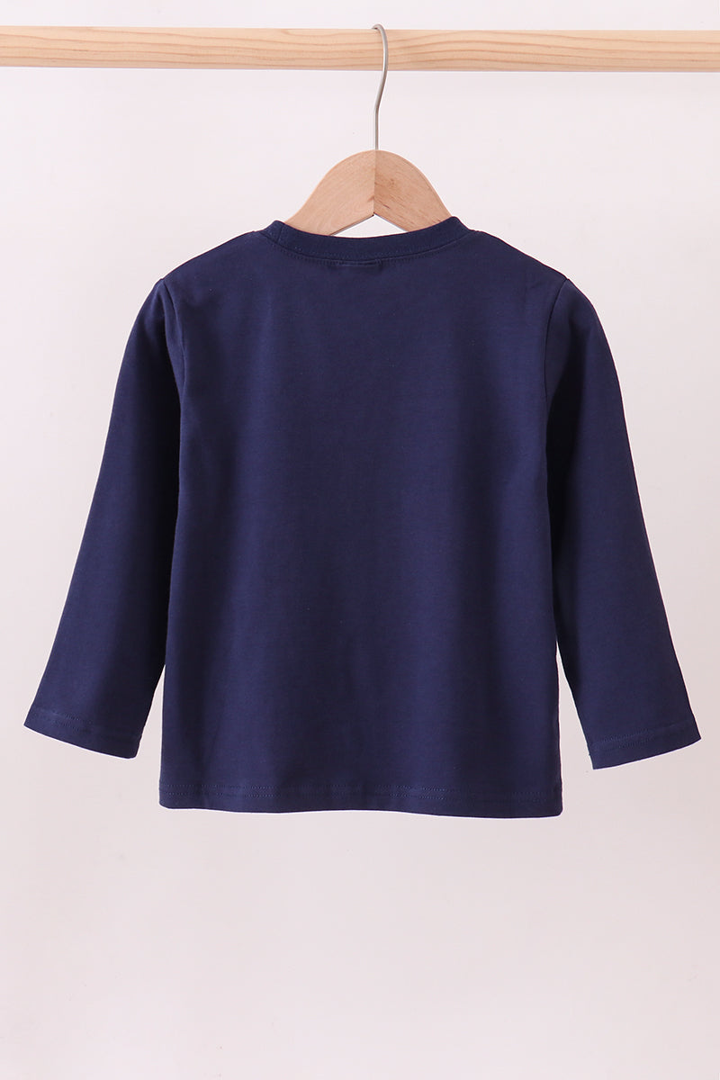 Premium Navy Auburn tiger applique top - Aaria Tees Aaria Tees