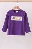 Premium Purple LSU tiger applique top Aaria Tees