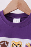 Premium Purple LSU tiger applique top Aaria Tees