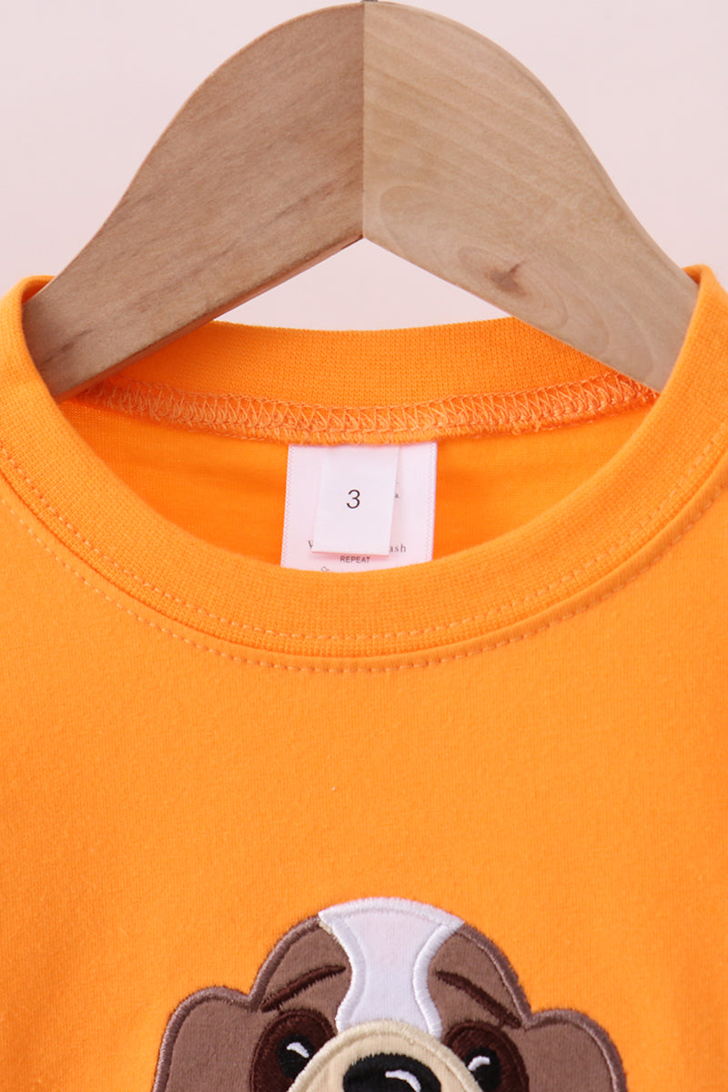 Premium Orange Tennessee puppy applique top - Aaria Tees Aaria Tees