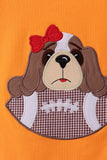 Premium Orange Tennessee puppy applique top - Aaria Tees Aaria Tees