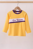Premium Yellow LSU Go Team embroidery top - Aaria Tees Aaria Tees