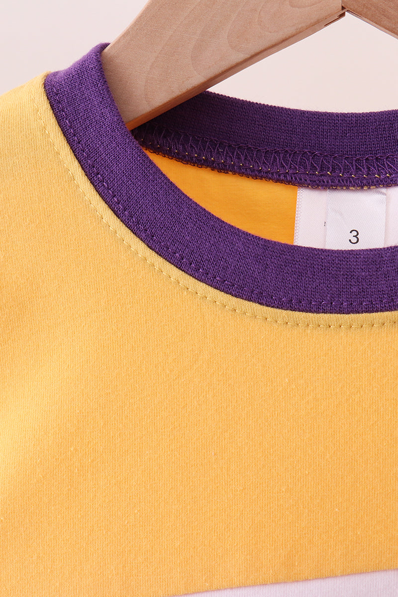 Premium Yellow LSU Go Team embroidery top - Aaria Tees Aaria Tees