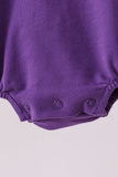 Premium Purple LSU Go Team embroidery bubble Aaria Tees