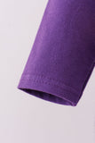 Premium Purple LSU Go Team embroidery bubble Aaria Tees