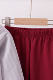 Premium Maroon Mississippi stripe bulldog embroidery pants set Aaria Tees