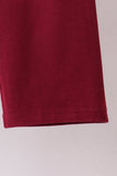 Premium Maroon Mississippi stripe bulldog embroidery pants set Aaria Tees