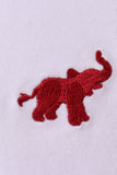 Premium White Alabama elephant embroidery pants set - Aaria Tees Aaria Tees