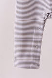 Premium Gray Tennessee Puppy embroidery stripe romper - Aaria Tees Aaria Tees