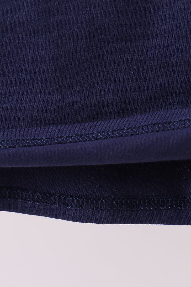 Premium Navy Auburn tiger applique top - Aaria Tees Aaria Tees