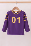 Premium Purple LSU 01 applique top - Aaria Tees Aaria Tees