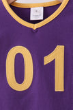 Premium Purple LSU 01 applique top - Aaria Tees Aaria Tees